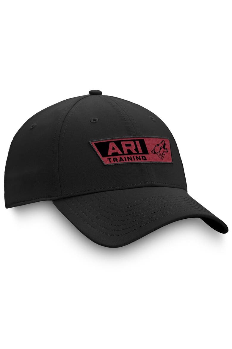 Men's Fanatics Branded Black Arizona Coyotes Authentic Pro Training Camp Practice Flex Hat, Alternate, color, Black