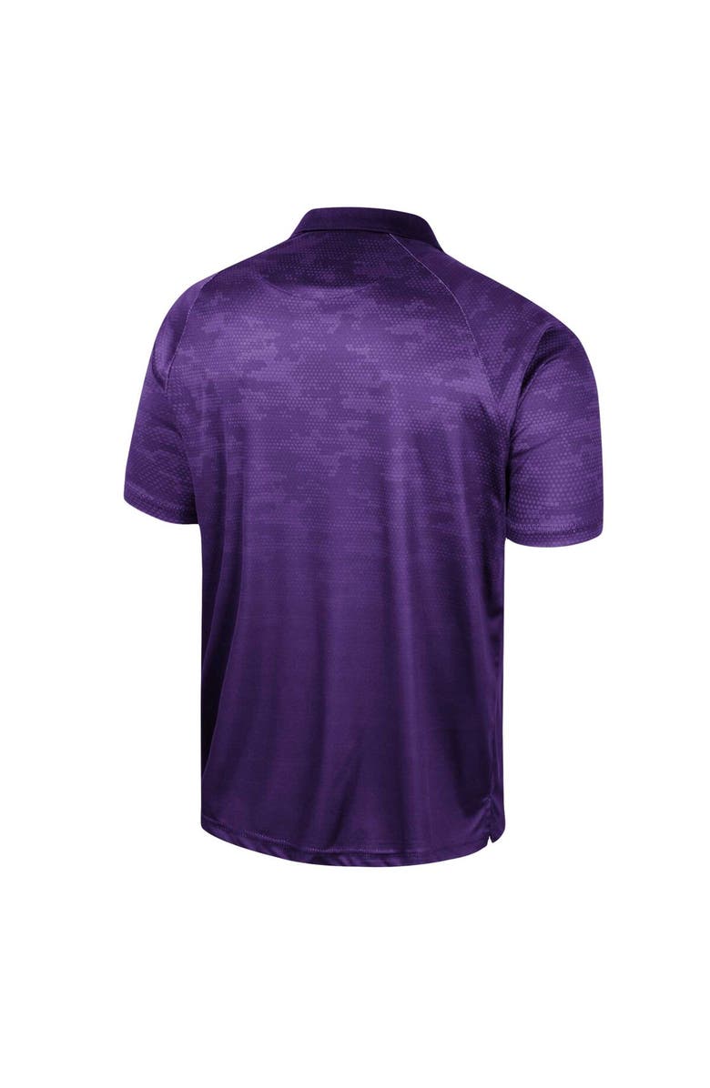 COLOSSEUM Men's Colosseum Purple TCU Horned Frogs Honeycomb Raglan Polo, Alternate, color, 