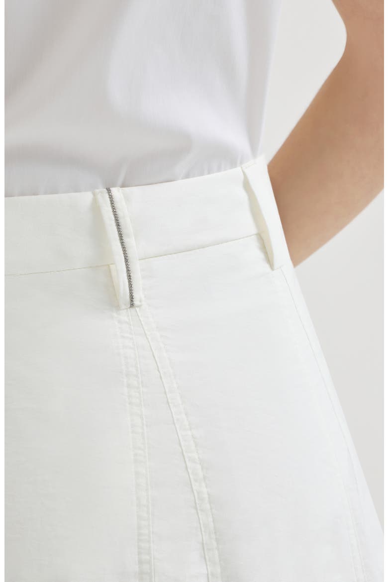 Flared skirt with monili, Alternate, color, White