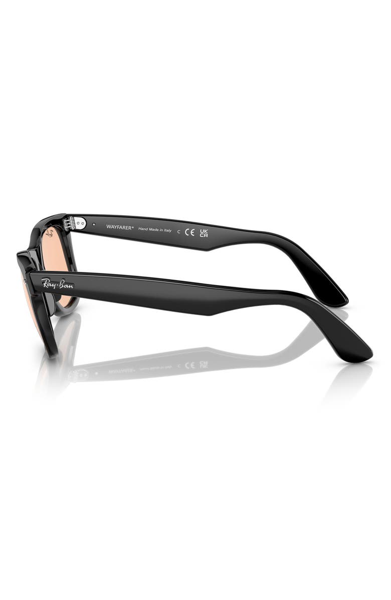 Ray-Ban 52mm Square Sunglasses, Alternate, color, Black / Pink