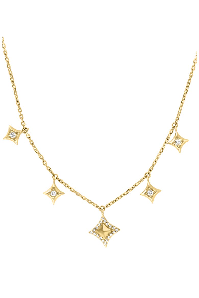 Diamond Charm Necklace, Alternate, color, GOLD