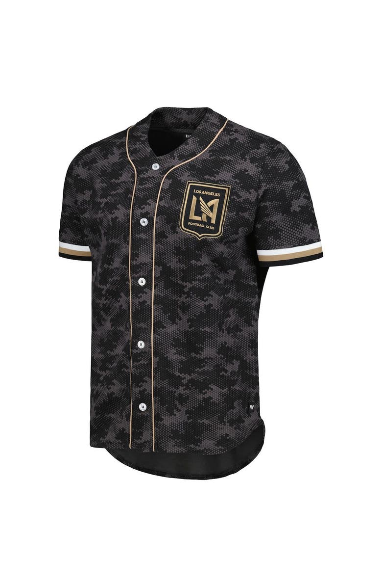 THE WILD COLLECTIVE Men's The Wild Collective Black LAFC Printed Button-Up Shirt, Alternate, color,