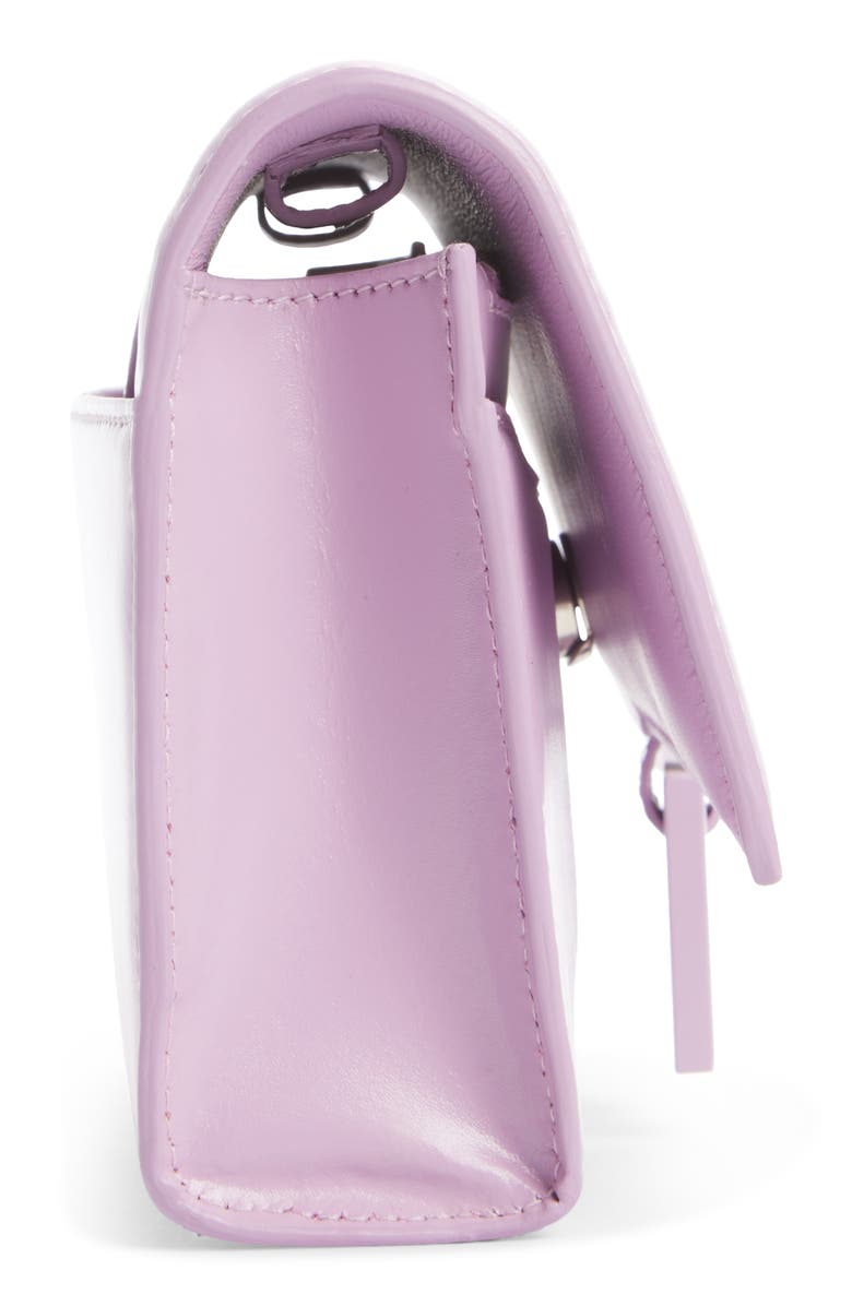 Balenciaga Hourglass Leather Wallet on a Chain, Alternate, color, 