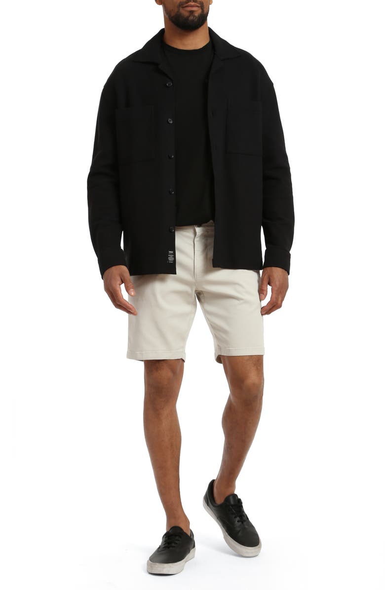 Mavi Jeans Noah Stretch Twill Flat Front Shorts, Alternate, color, Oyster Mushroom Luxe Twill