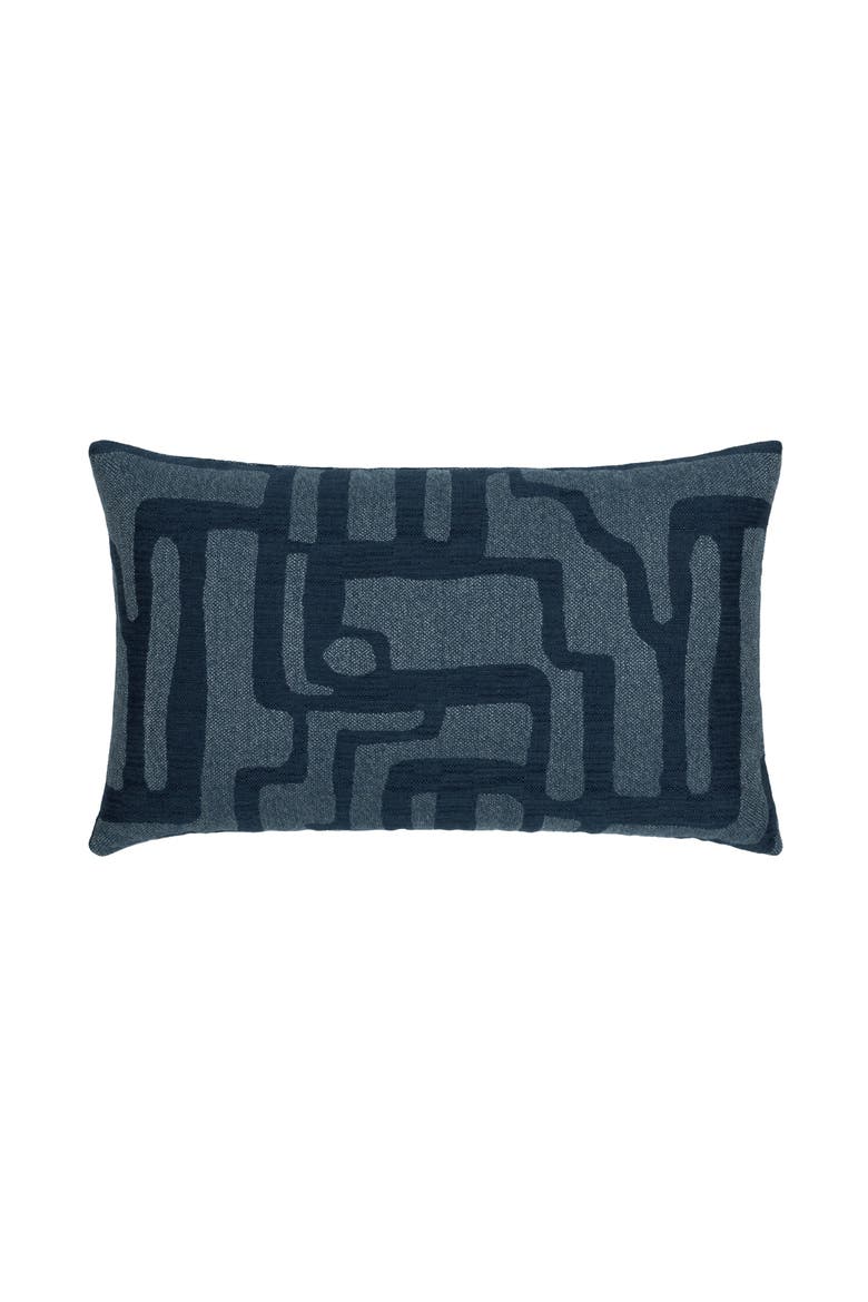 Noble Indoor & Outdoor Woven Accent Pillow, Main, color, Indigo