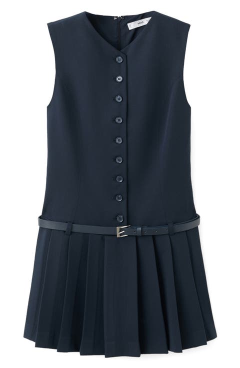 Sleeveless Pleated Minidress