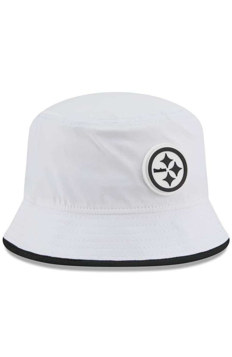 New Era Men's New Era White Pittsburgh Steelers 2025 NFL Training Camp Stretch Bucket Hat, Alternate, color, White