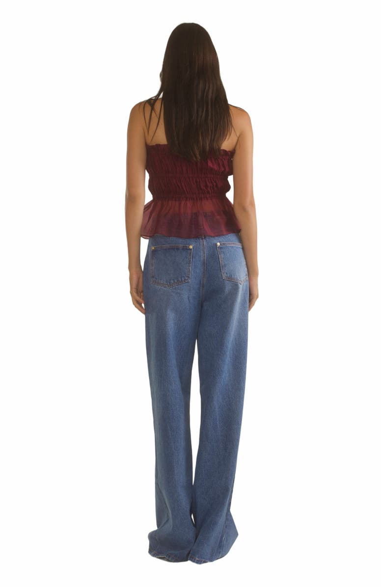 Cynthia Rowley Buckle Up Silk Organza Top, Alternate, color,