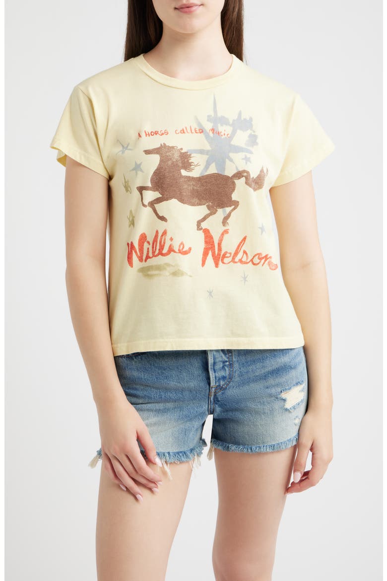 Willie Nelson Graphic T-Shirt, Main, color, SHEER YELLOW