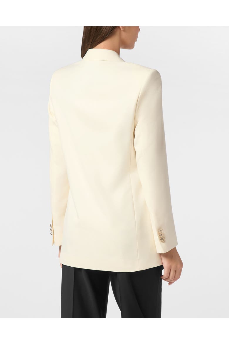 Racing Blazer Boyfriend Fit Women, Alternate, color, white