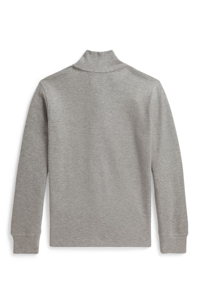 Kids' Estate Rib Quarter Zip Pullover, Alternate, color, ANDOVER HEATHER