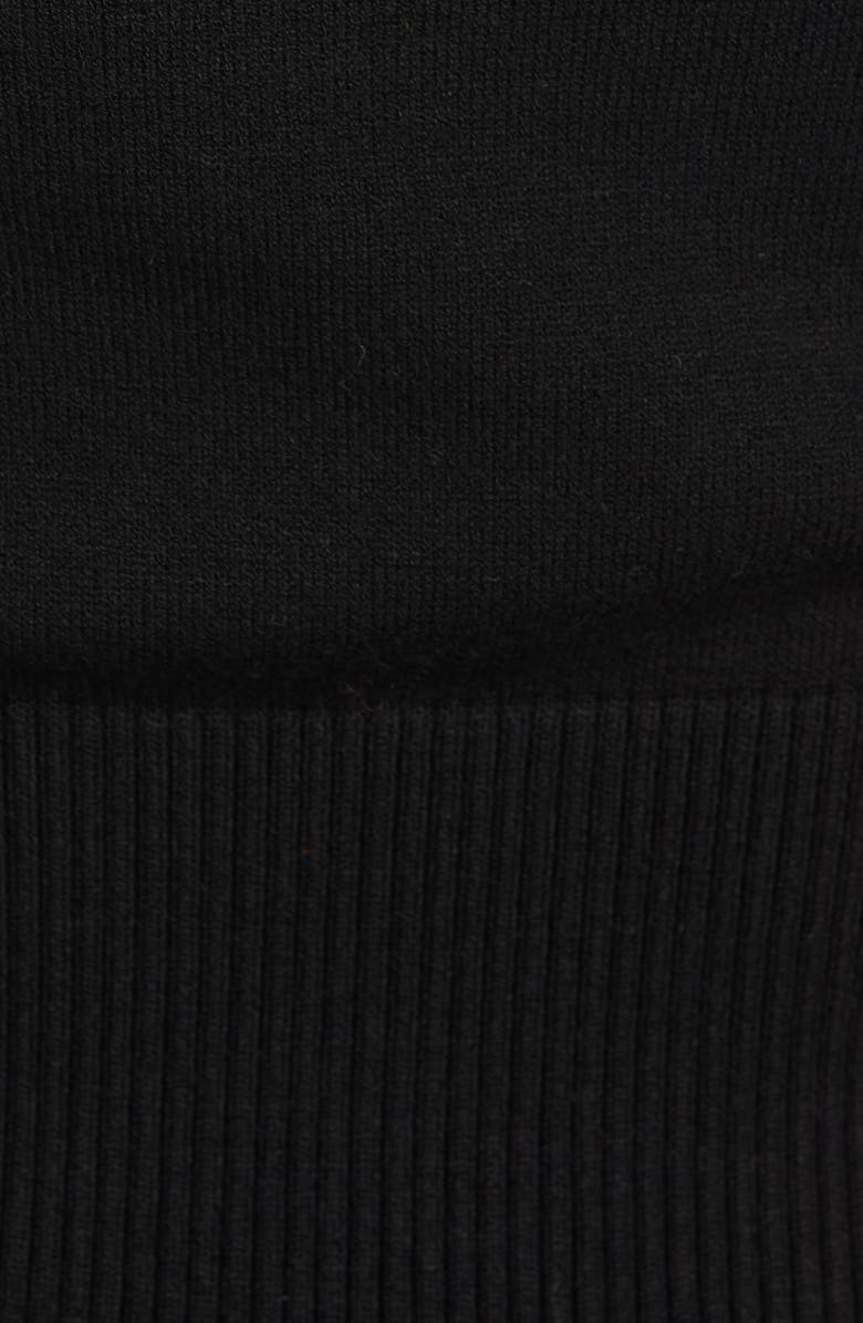 Simkhai Jonathan Simkhai Collared Cold Shoulder Top, Alternate, color, Black