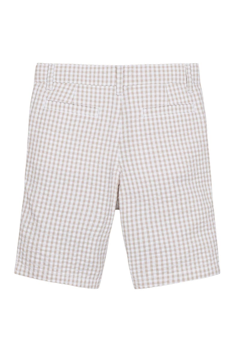 Boys' Organic Seersucker Short, Toddler, Alternate, color, Taupe Gingham Seersucker