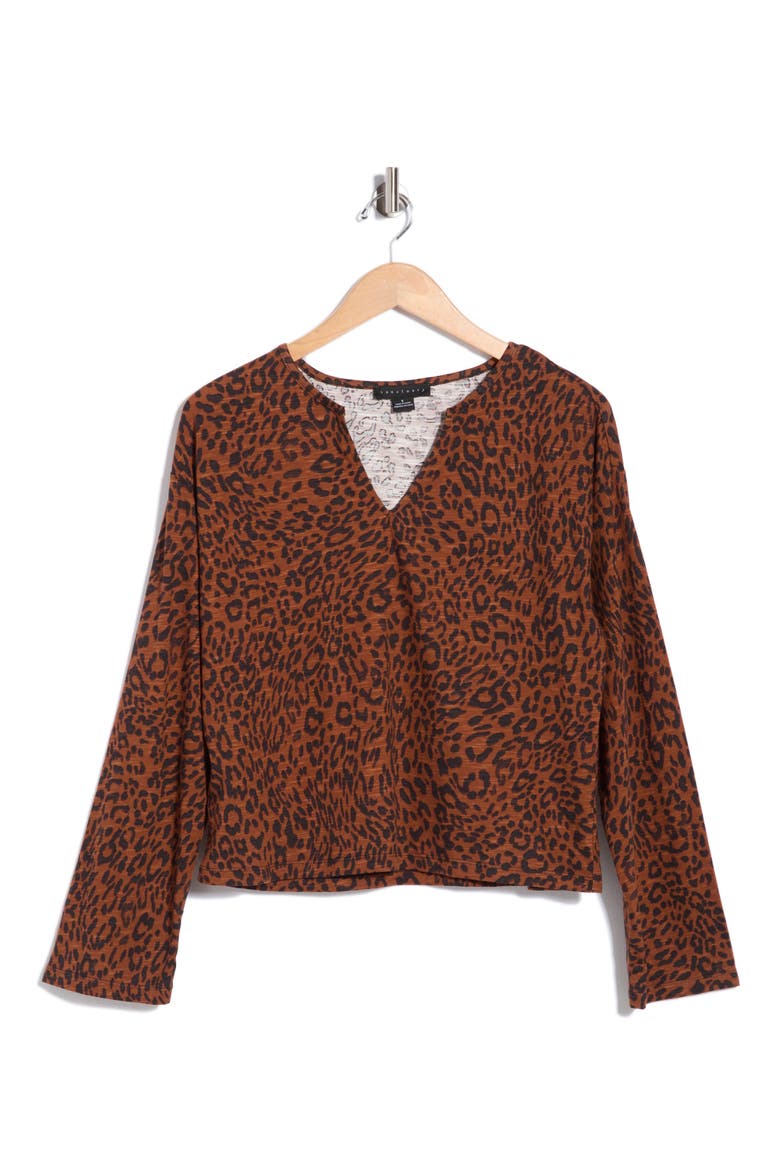 Relaxed Notch Neck T-Shirt, Alternate, color, CLOVE BROWN