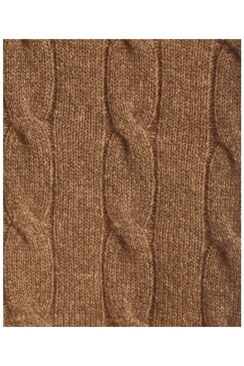 Long Sleeve Cashtouch Cable Crewneck Sweater, Alternate, color, Soft Camel Brown Heather