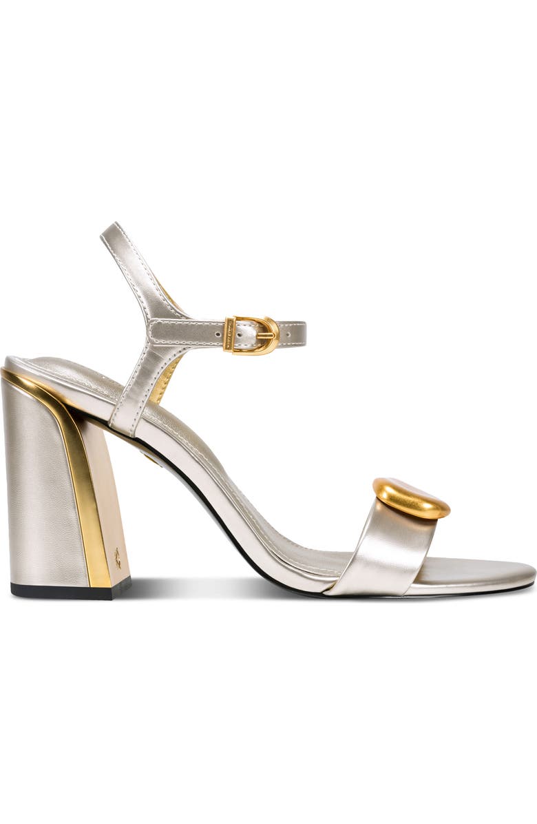 DKNY Seraphina Ankle Strap Sandal, Alternate, color, White Gold
