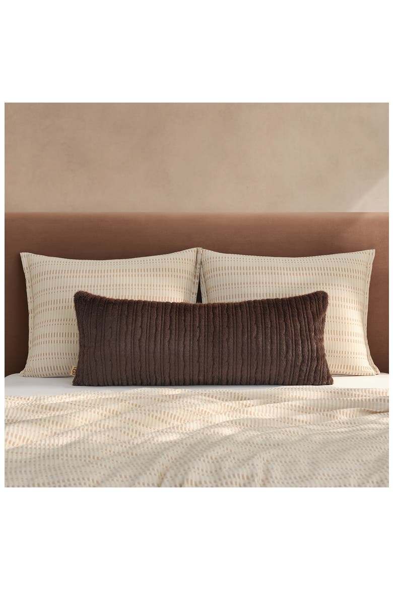 Jennis Faux Fur Accent Pillow, Alternate, color, BURNT CEDAR TIPPED