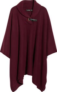Lauren Ralph Lauren Buckle Collar Sweater Poncho