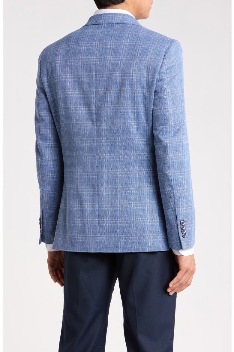 Plaid Stretch Sport Coat, Alternate, color, BLUE