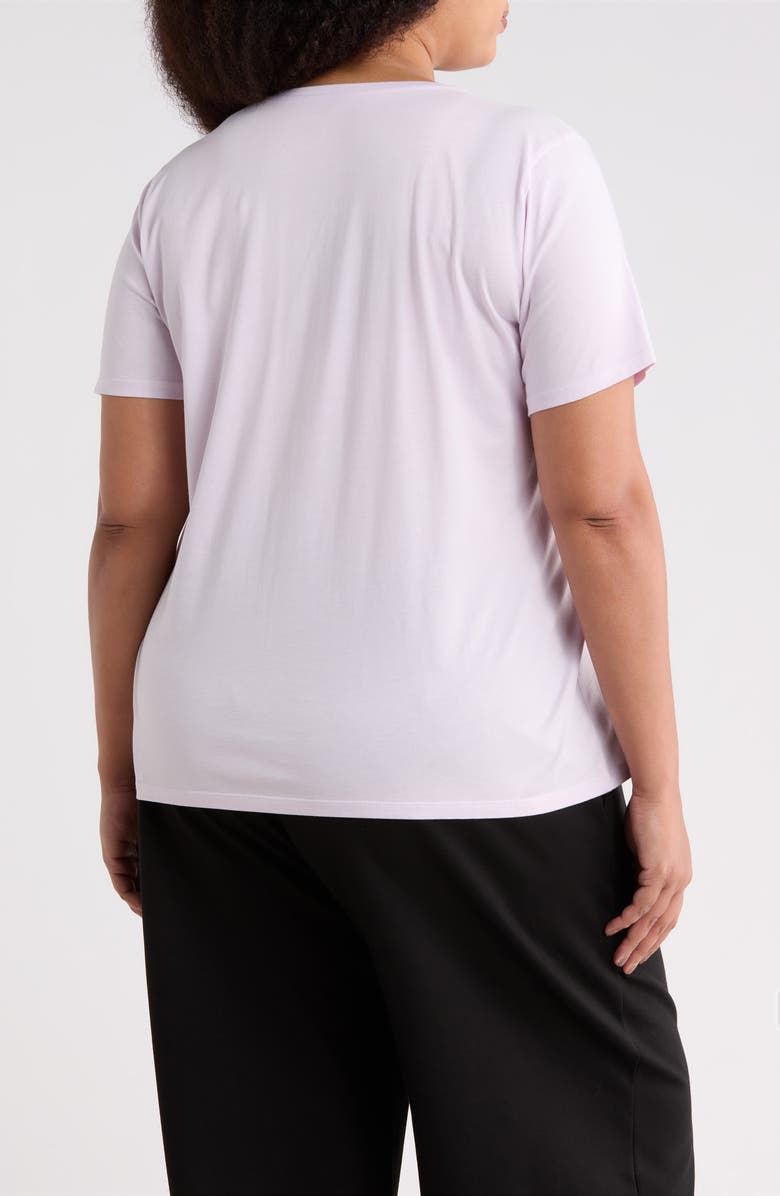 Eileen Fisher Crewneck Organic Cotton T-Shirt, Alternate, color, Lilac Frost