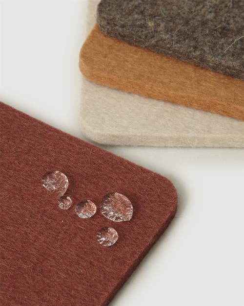 GRAF & LANTZ GRAF LANTZ BIERFILZL MERINO WOOL SQUARE COASTER MULTI 4 PACK