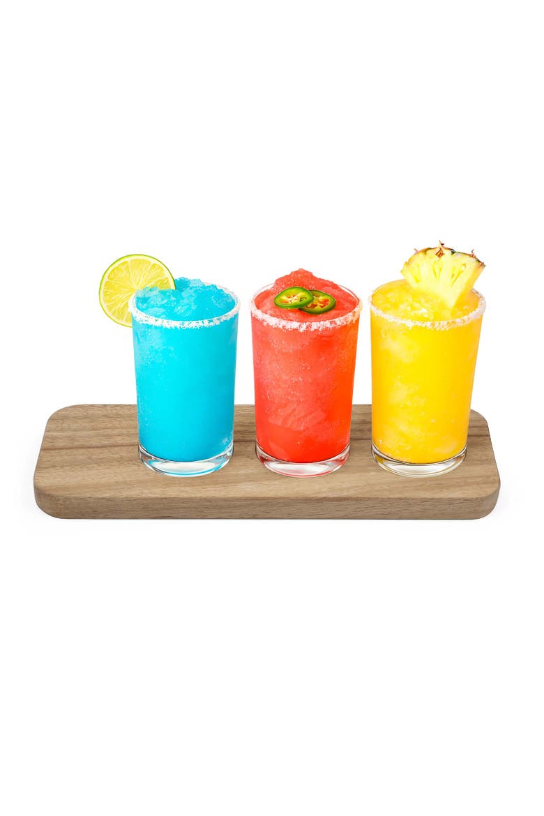 4 Piece Margarita and Frozen Drink Flight Tasting Set, Main, color, Brown