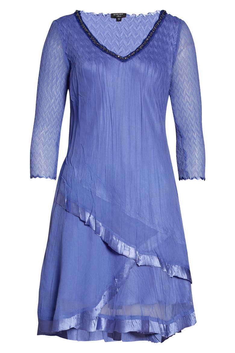 Layered Chiffon Dress, Alternate, color, FREGATTA BLUE