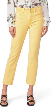 PAIGE Cindy Raw Hem Crop Straight Leg Jeans
