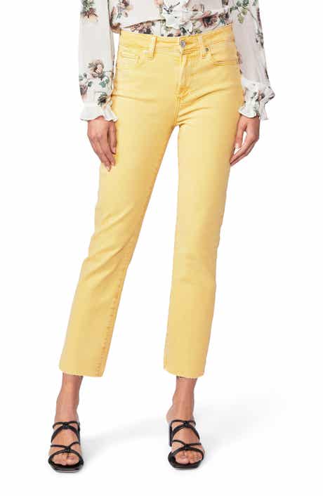 PAIGE Cindy Raw Hem Crop Straight Leg Jeans