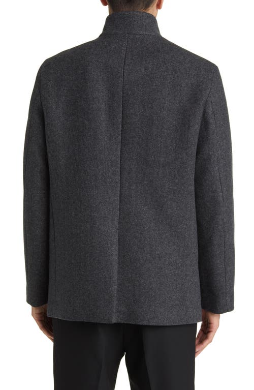 Theory Clarence Herringbone Wool Blend Jacket In Black