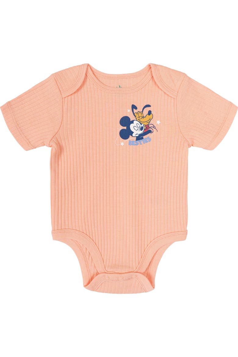 Mickey Mouse & Friends Boys' 5-Pack Short Sleeve Bodysuits, Alternate, color, Mickey Pastel Multi