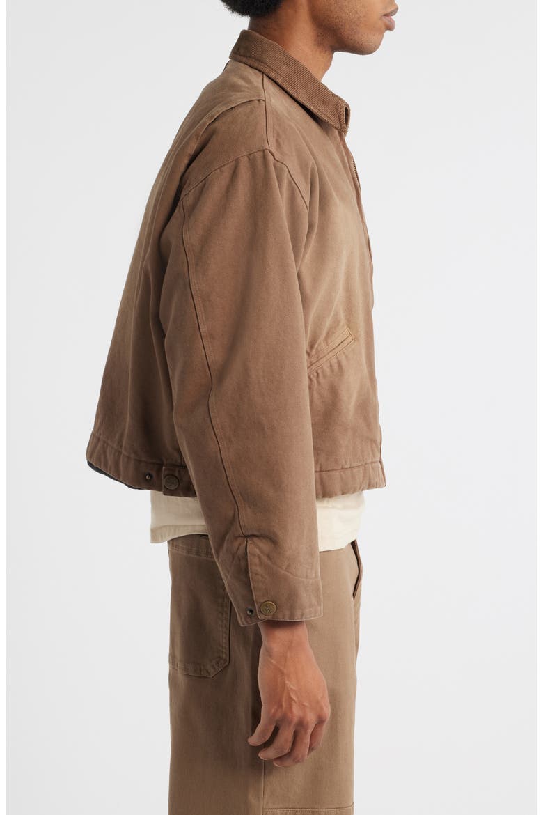 Wordmark Cotton Canvas Work Jacket, Alternate, color, BROWN