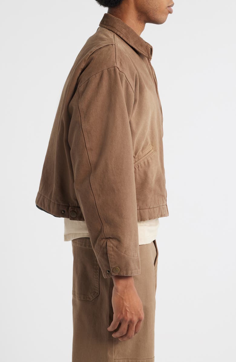 Museum of Peace & Quiet Wordmark Cotton Canvas Work Jacket, Alternate, color, Brown