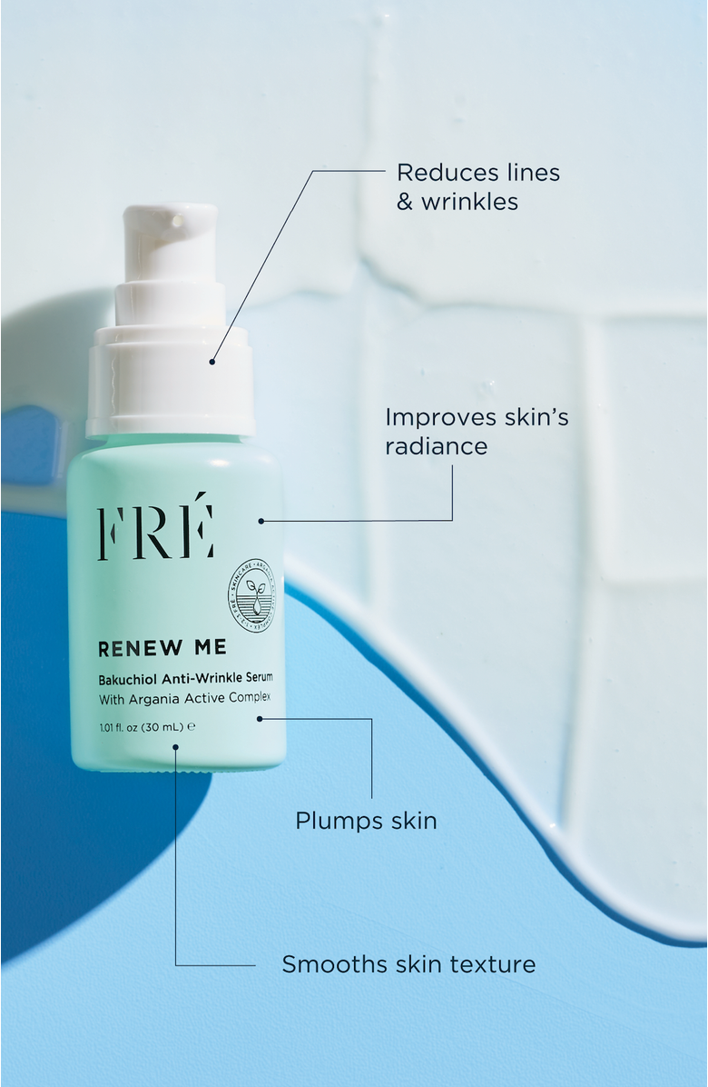 FRÉ Skincare RENEW ME Anti-Wrinkle Bakuchiol Serum, Alternate, color, White