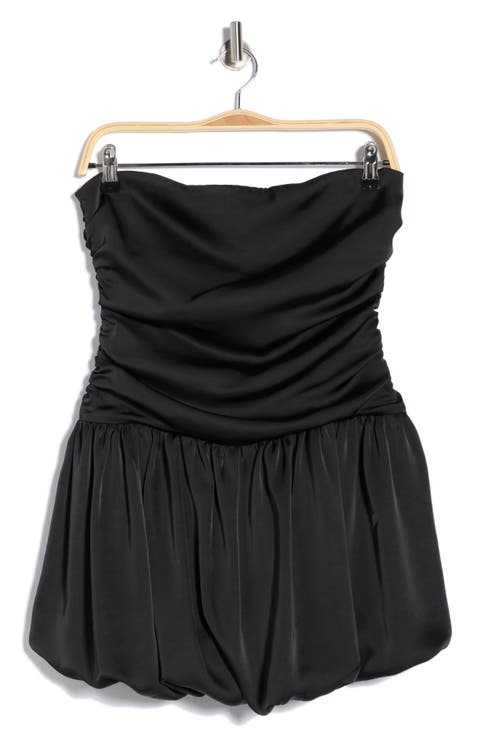 Strapless Satin Bubble Dress