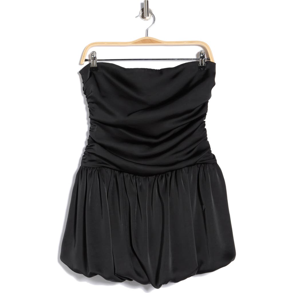 Abound Strapless Satin Bubble Dress In Black