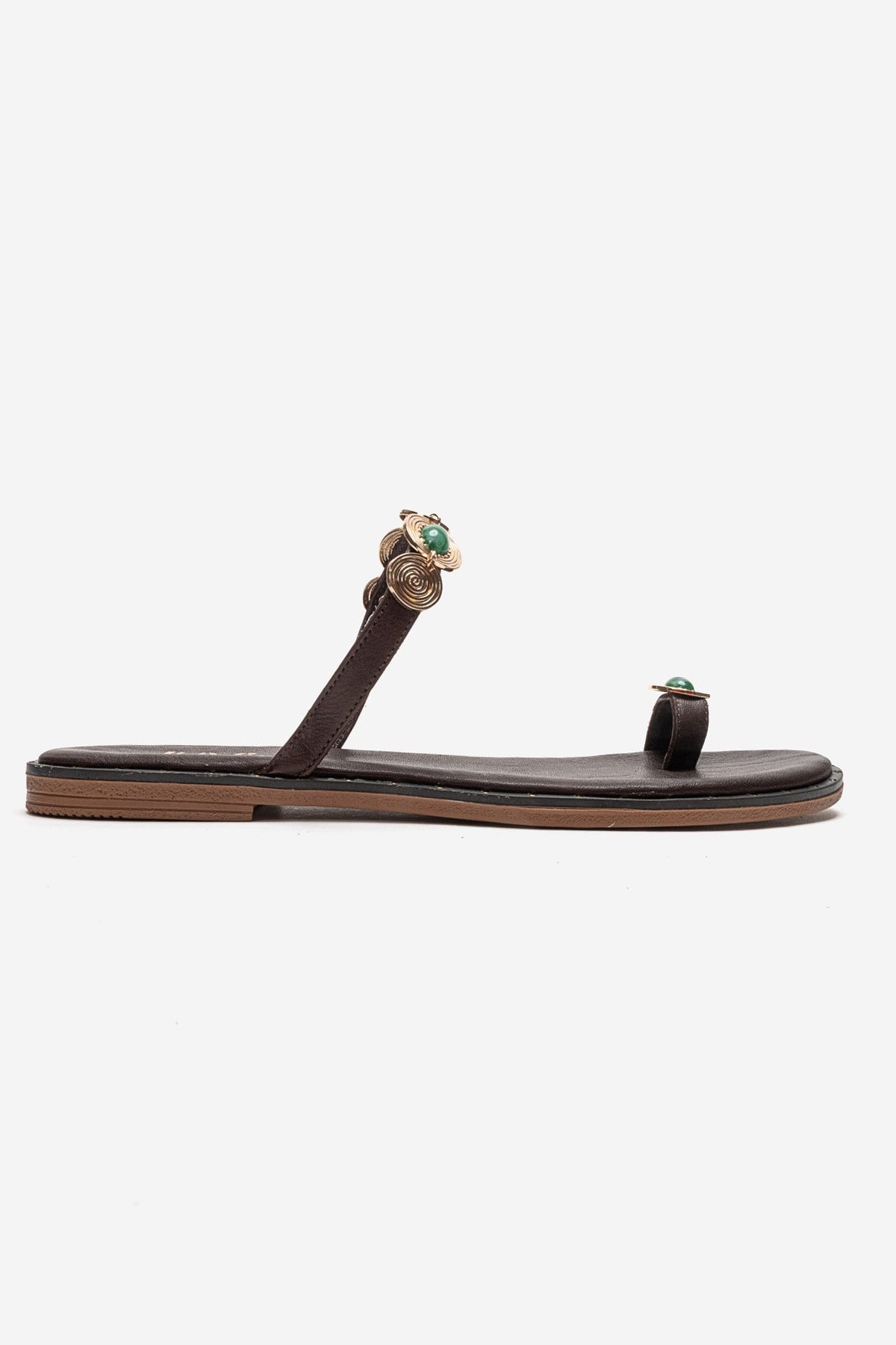 Martinez Leather Thong Sandal, Alternate, color, Brown