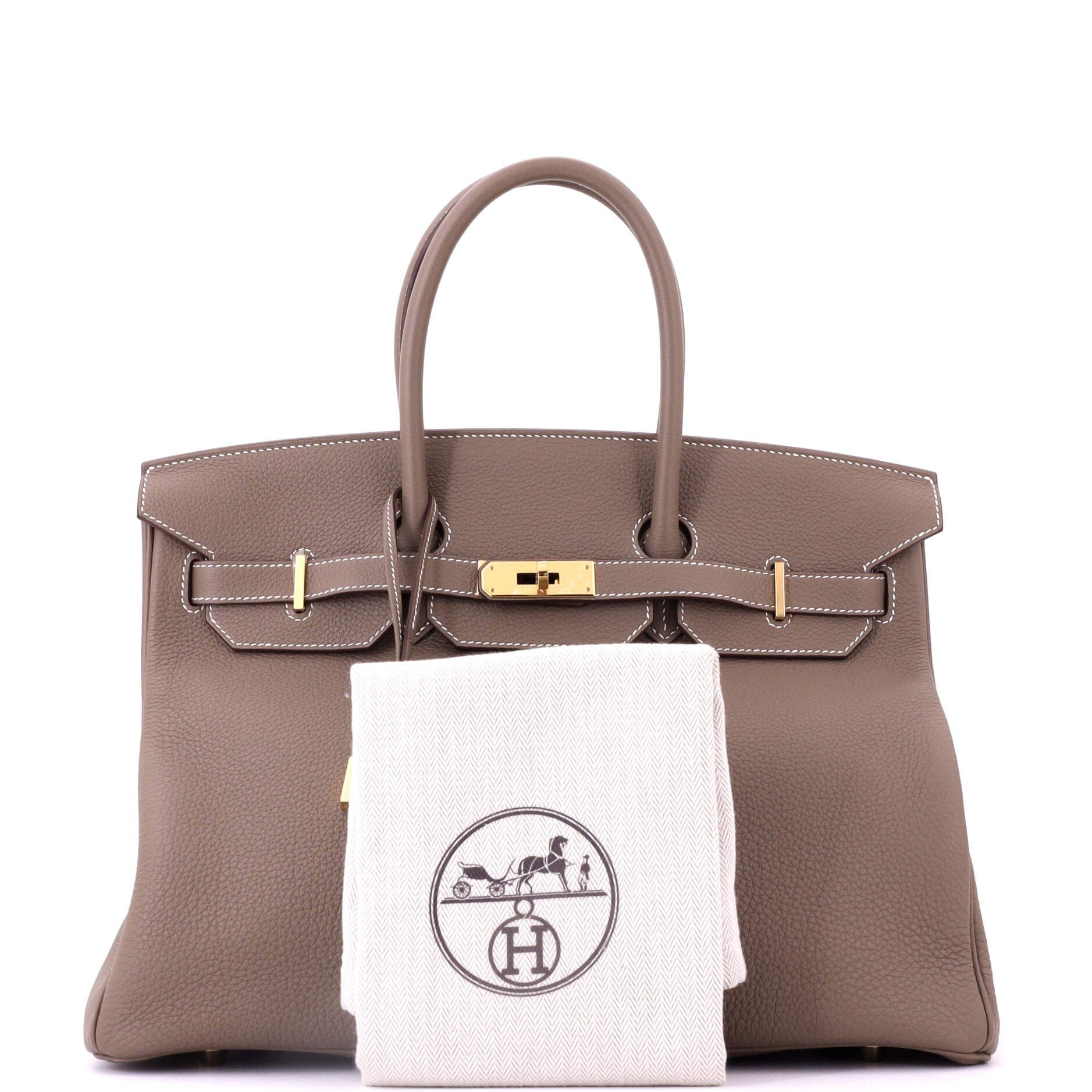 Pre-Owned Hermes Birkin Handbag Grey Togo with Gold Hardware 35, Alternate, color, Etoupe