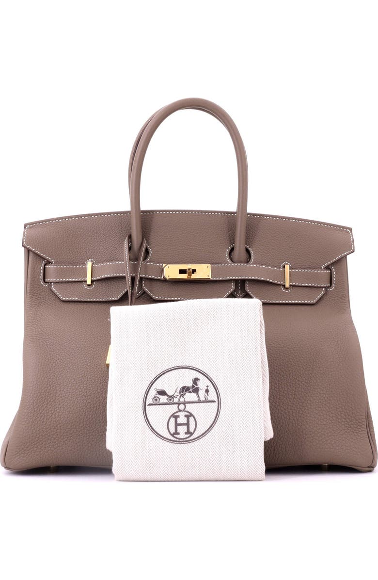 Pre-Owned Hermes Birkin Handbag Grey Togo with Gold Hardware 35, Alternate, color, Etoupe