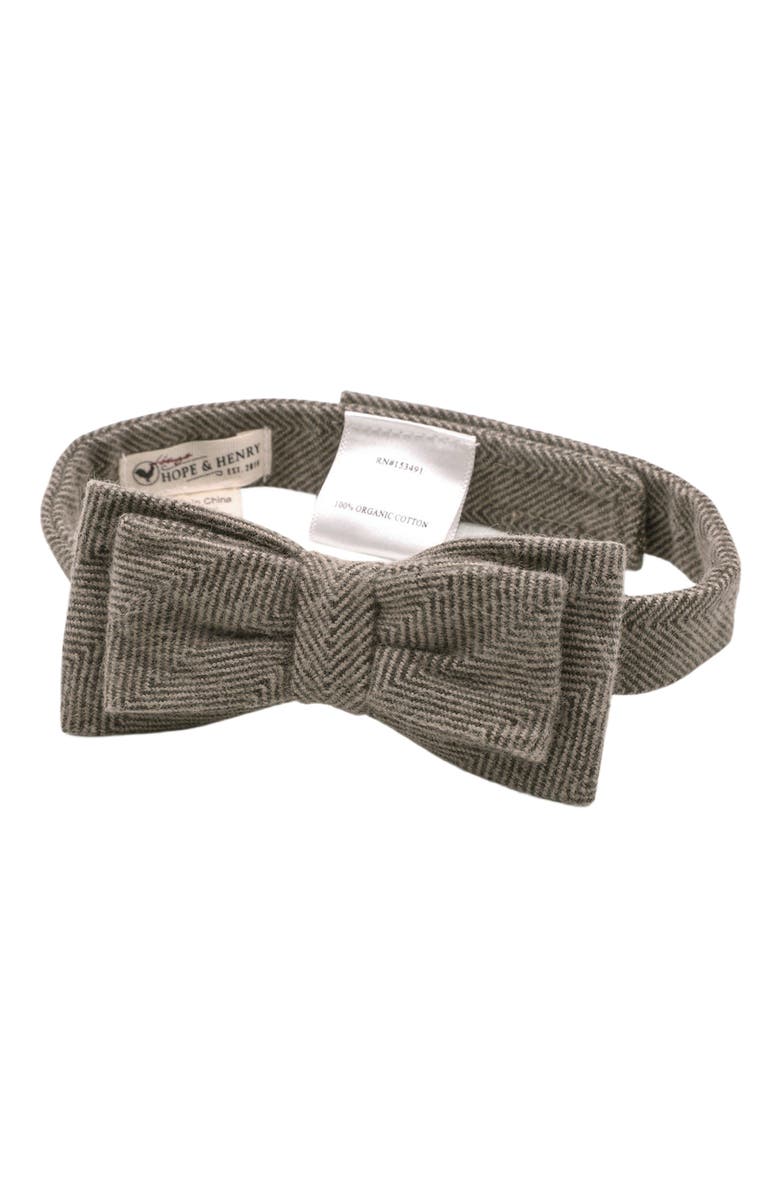 Hope & Henry Boys' Classic Bow Tie, Kids, Alternate, color, Dark Taupe Herringbone