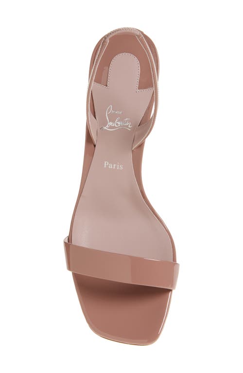 Christian Louboutin Condora Patent Leather Slingback Sandal In Vintage Rose