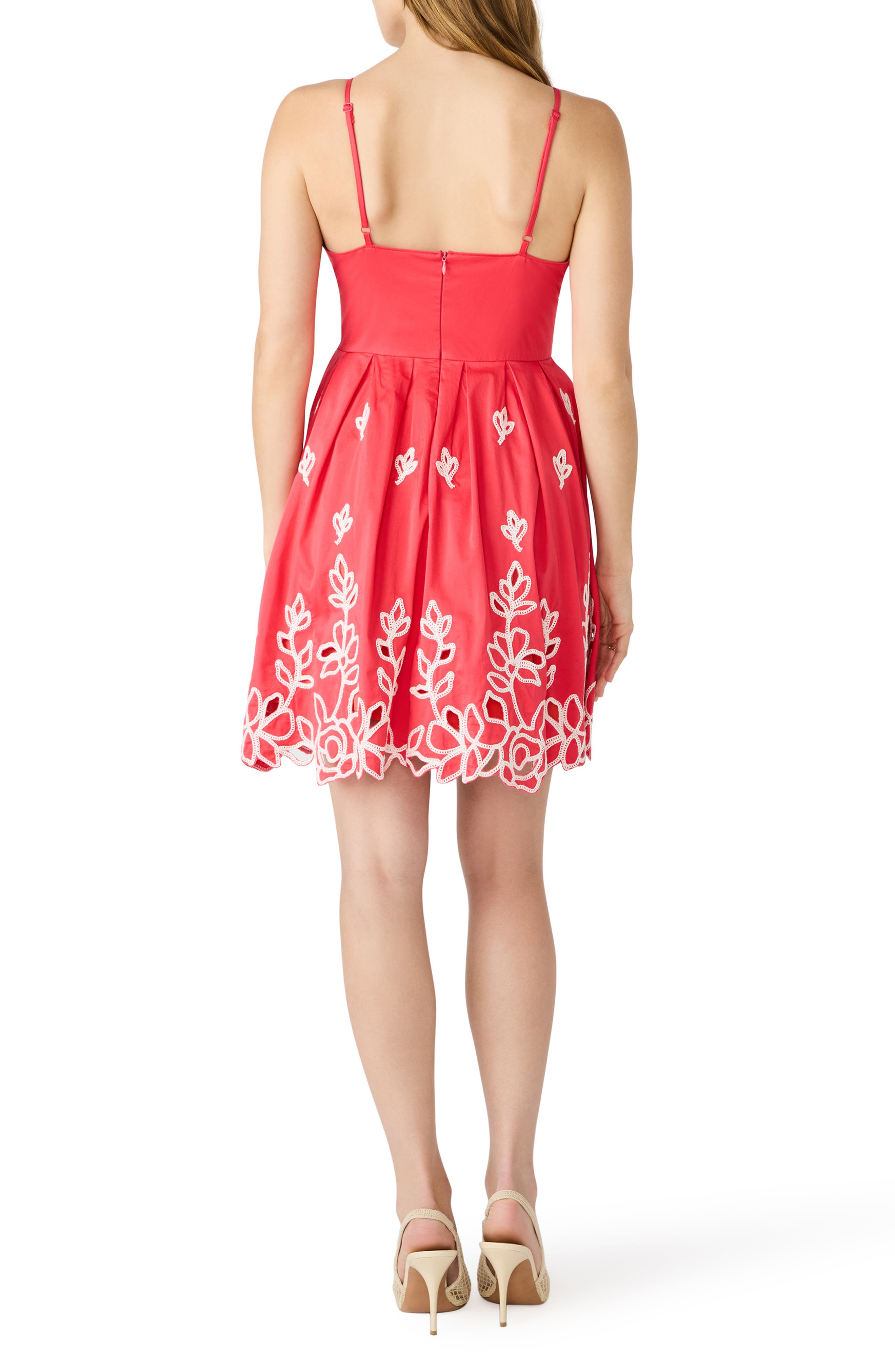 Emelia Embroidered Flared Minidress - image 4