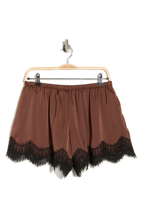Lace Trim Pull-On Shorts