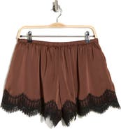 WAYF Lace Trim Pull-On Shorts