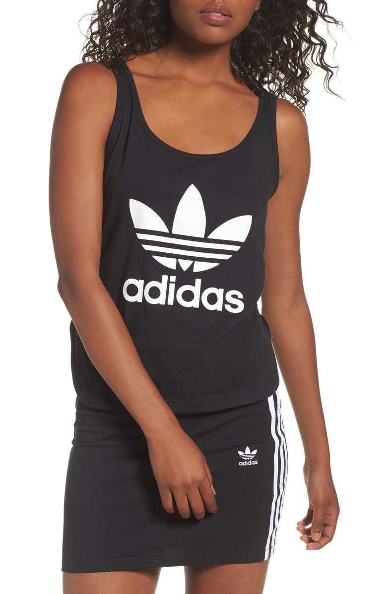 adidas Originals Loose Crop Tank, Main, color, 