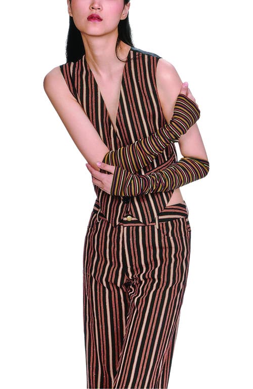 Anna Sui Venetian Stripe Arm Warmers In Multi