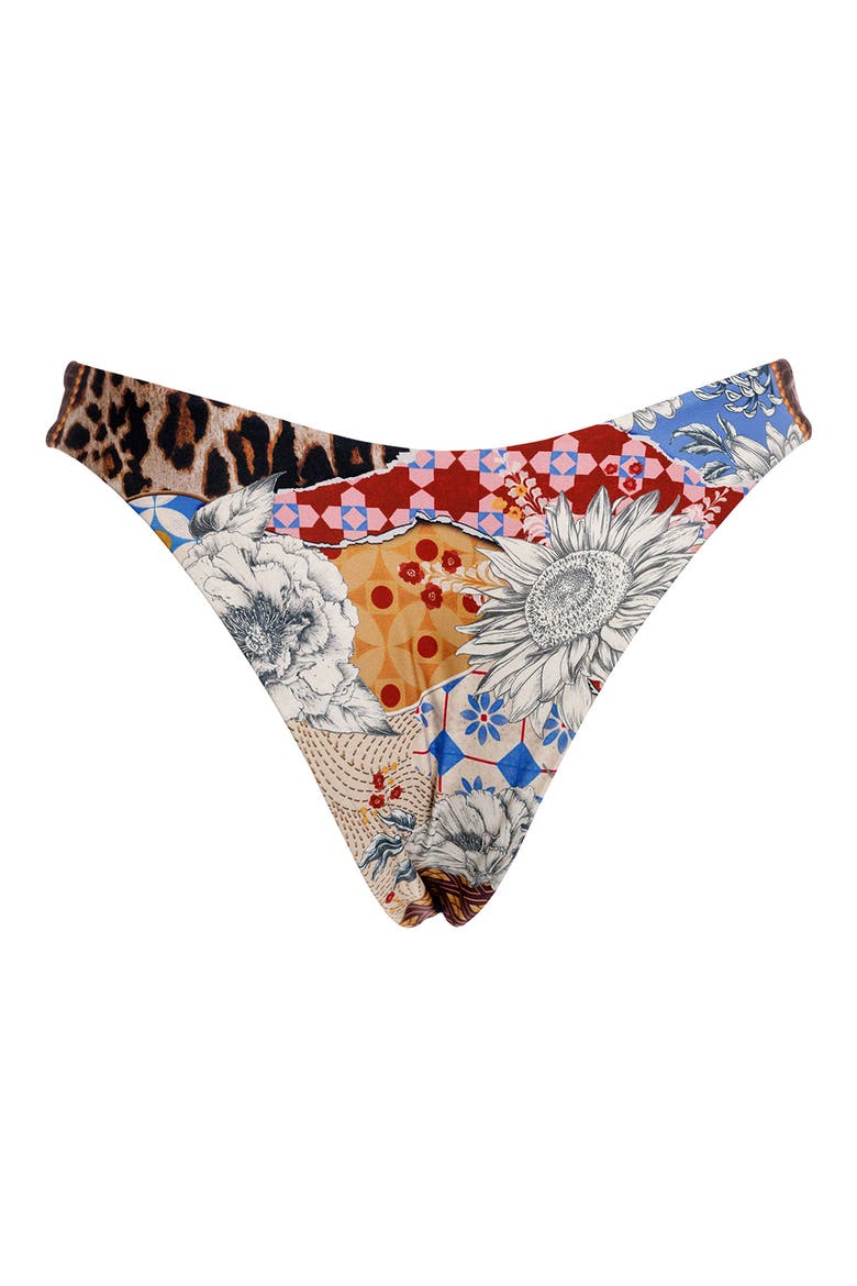 Ilu Quilt Reversible Bikini Bottoms, Alternate, color, BLUE