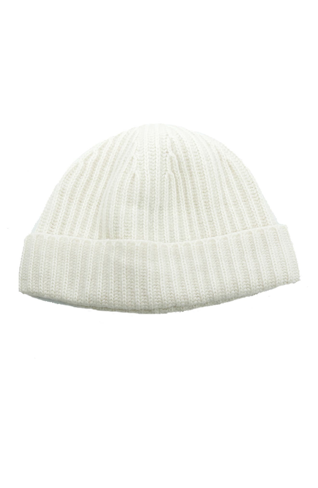 Portolano Cashmere Ribbed Cuffed Beanie
