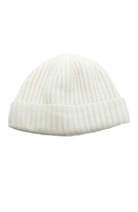 Cashmere Ribbed Cuffed Beanie