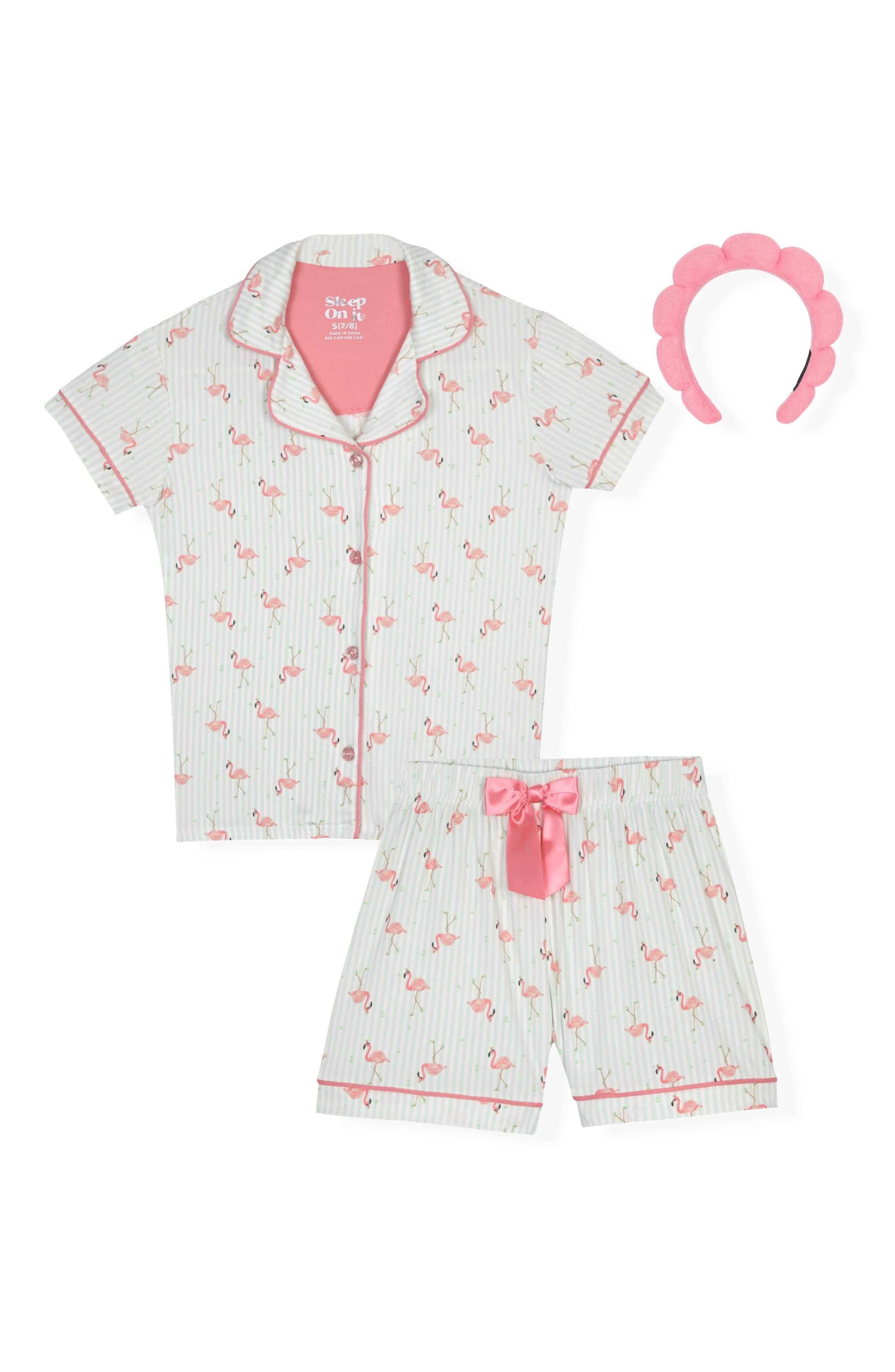 SLEEP ON IT Kids' Two-Piece Short Pajamas & Headband Set